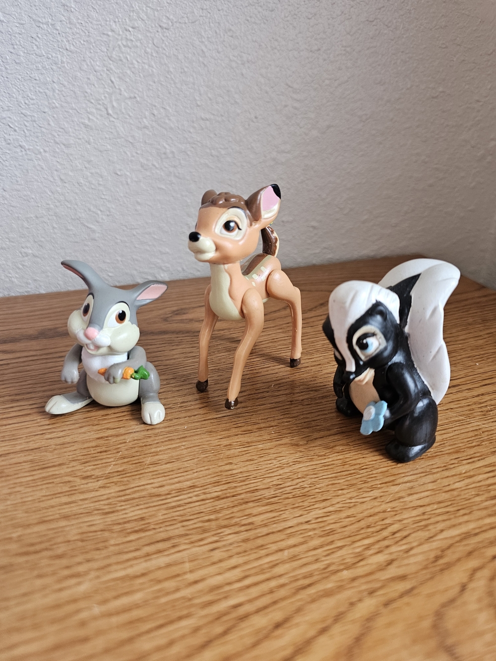 Bambi Vintage Toy Lot 3 Thumper Flower Disney Deer Bunny Skunk 3 Inch